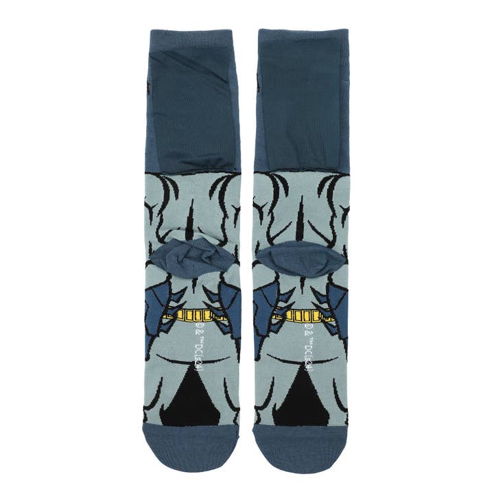 Bioworld Merchandising - Wholesale Socks - Unisex - DC Comics Batman Caped Animigos 360 Character Crew Socks2