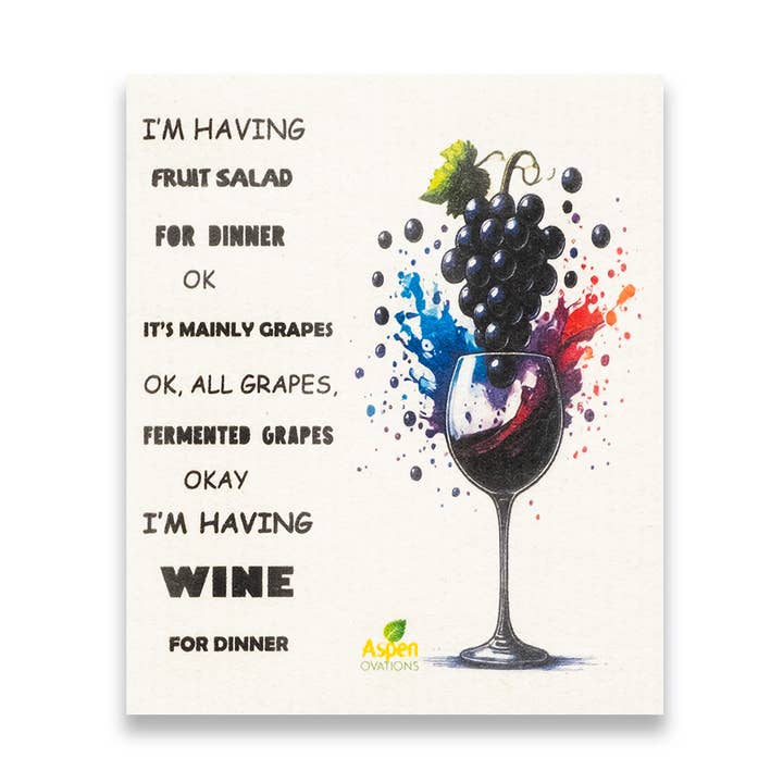 Pano de Cozinha Lógica de Sumo de Uva–Porque Vinho é Apenas Sumo Chique por atacado de AspenOvations