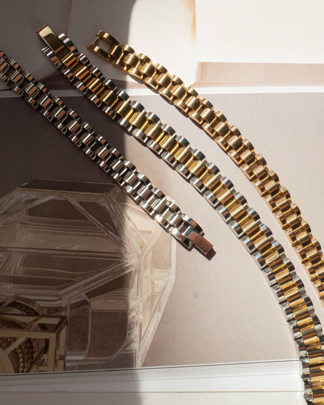 Luv AJ - Wholesale Link & Chain Bracelet - Two-toned Timepiece Bracelet12