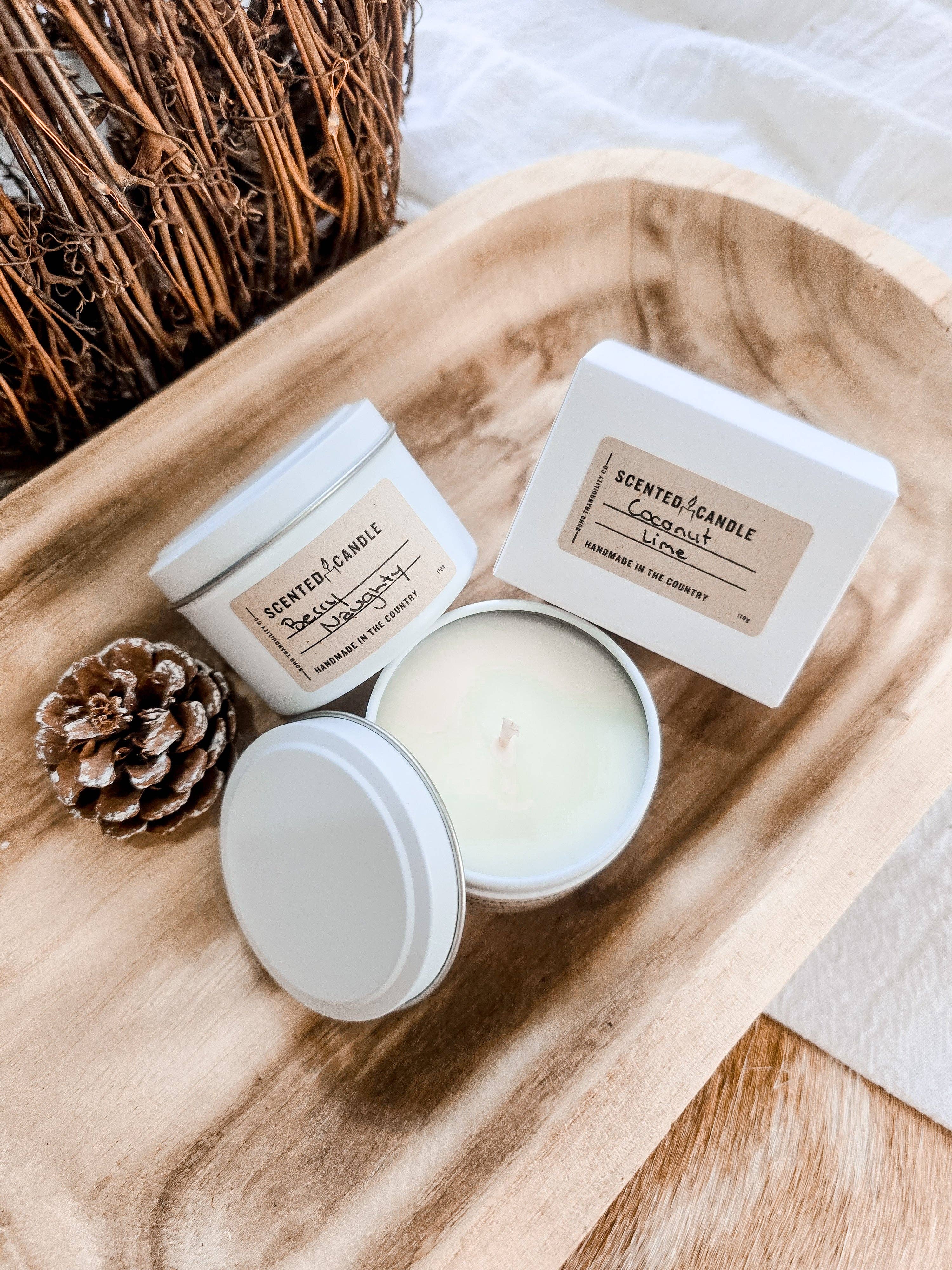 Boho Tranquility Co - Wholesale Travel candles - MINI 4oz MATTE WHITE CANDLE TIN0