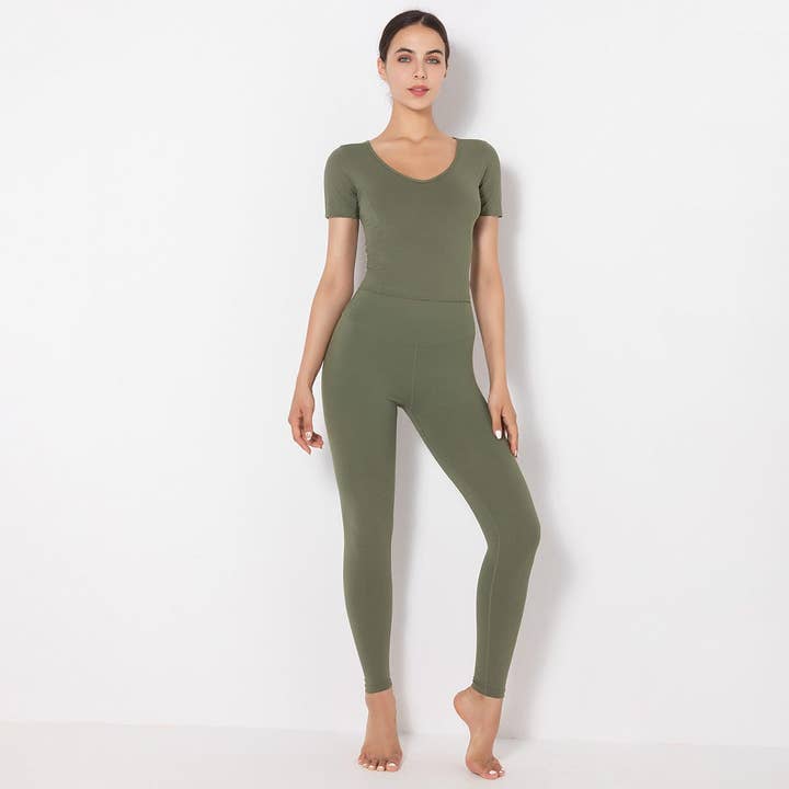 Active by Anna-Kaci - Wholesale Activewear Set - Women's - Side to Side Sculpting Set (two-piece set)20