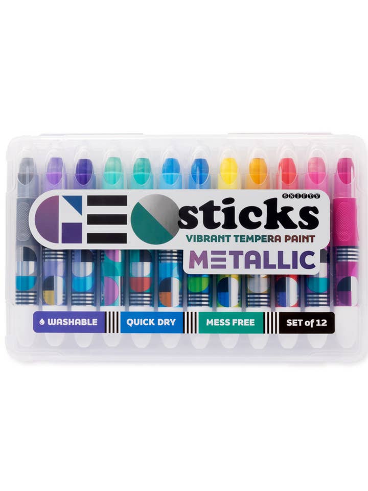 GEO STICKS LIVFULLA TEMPERAFÄRGSTIFT - METALLIC för wholesale av SNIFTY