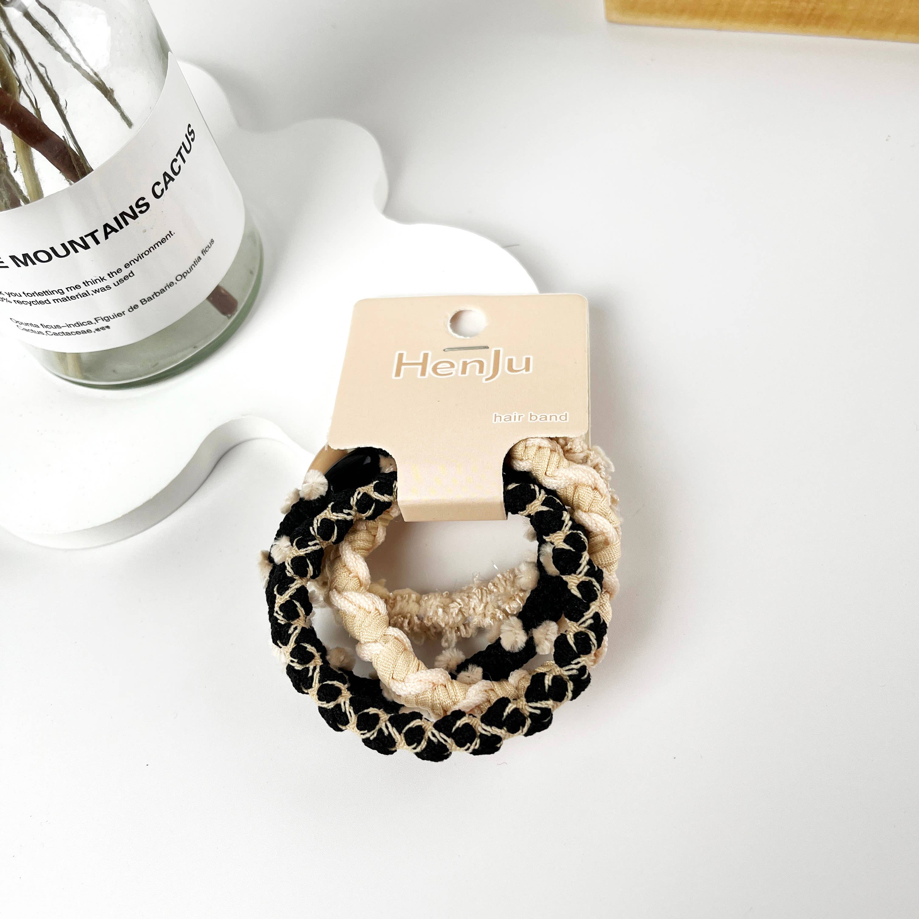 mildstyles - Wholesale Haarelastiekje - Dames - Set van 4 stuks gevlochten hoogelastische haarelastiekjes8