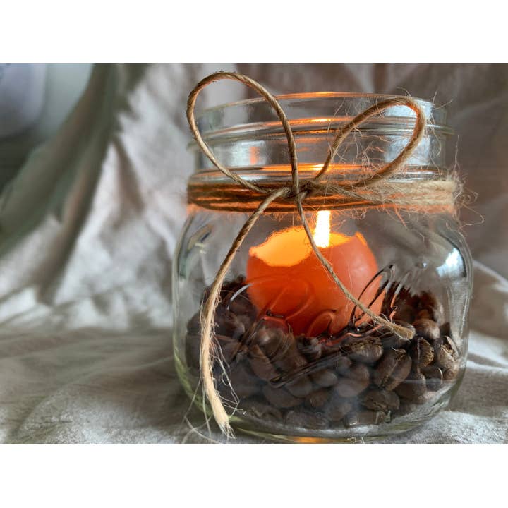 Mason Jar Candle - Real Farm Egg Shell - Unique Candle for wholesale by Peterson Family Farm