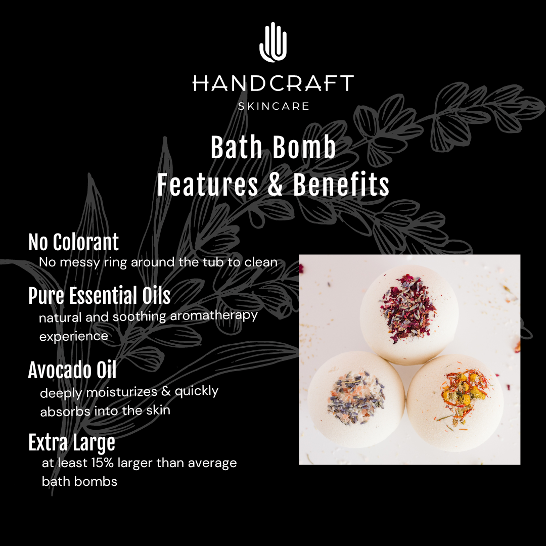 HandCraft Skincare - Wholesale Bath Bomb/Fizz - Warmth + Oats Bath Bomb9