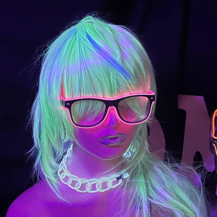 Light up El Wire Glasses for ALL ages for wholesale by SugarQuoteMeNot LLC