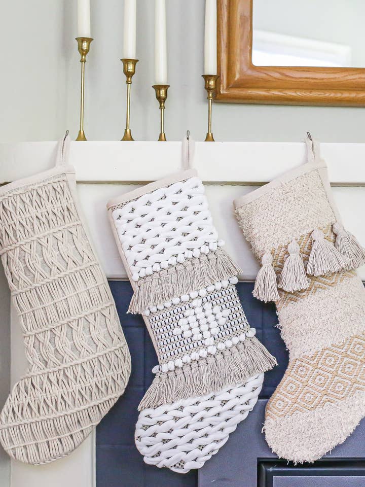 Geometrische Boho-Strümpfe | Dreier-Set | Bohemian Christmas für den Großhandel von NOEL by Alma Home