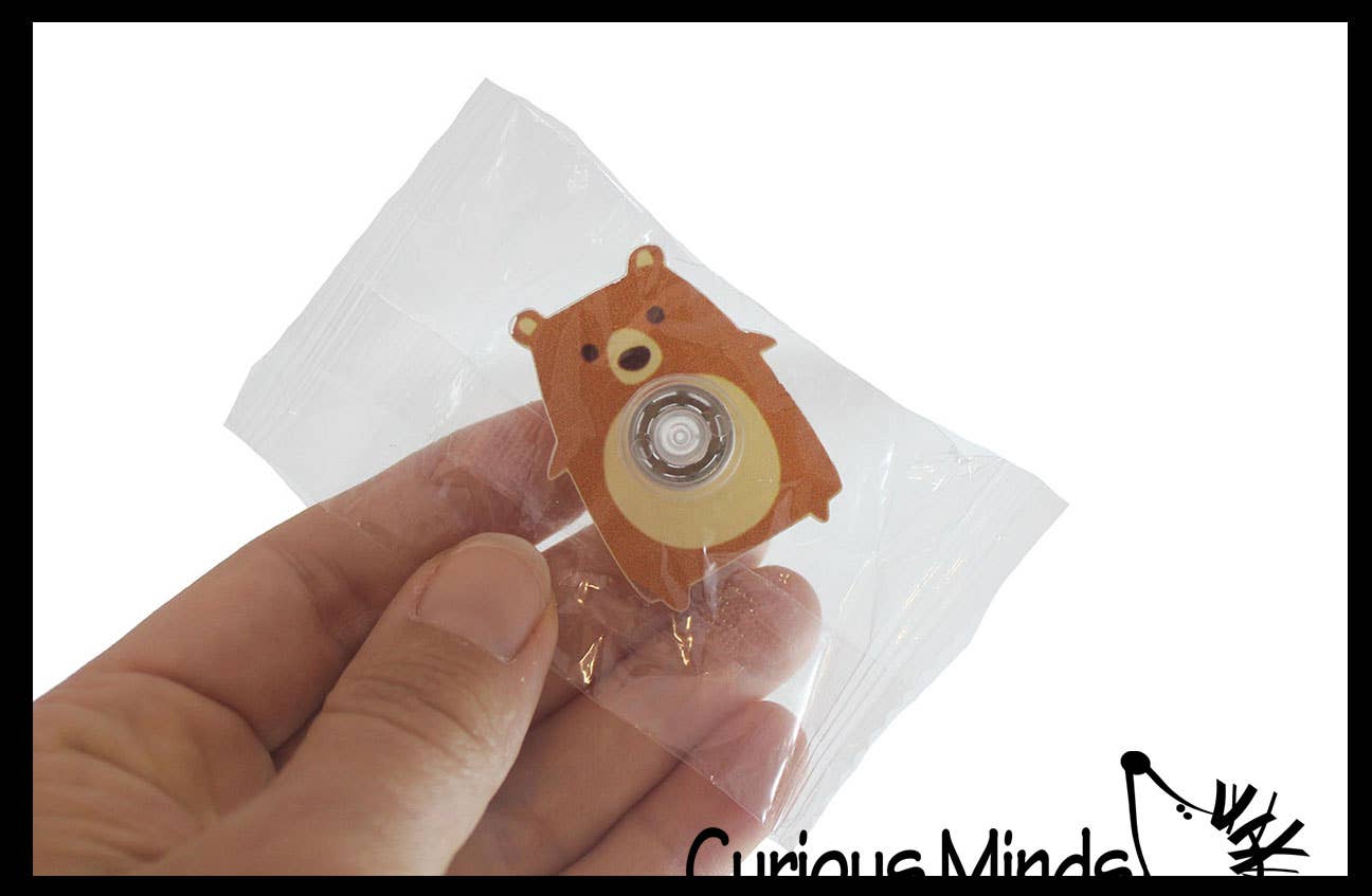 Curious Minds Toys - Vente Fidget/jouet anti-stress – enfant - 1 Mini toupie anti-stress adorable à thème animal - Fête mignonne5