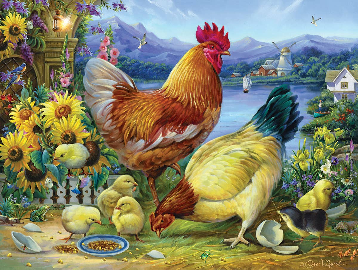 SunsOut - Wholesale Puzzle - Adult - 5457 Rooster Walk 500 pc Puzzle