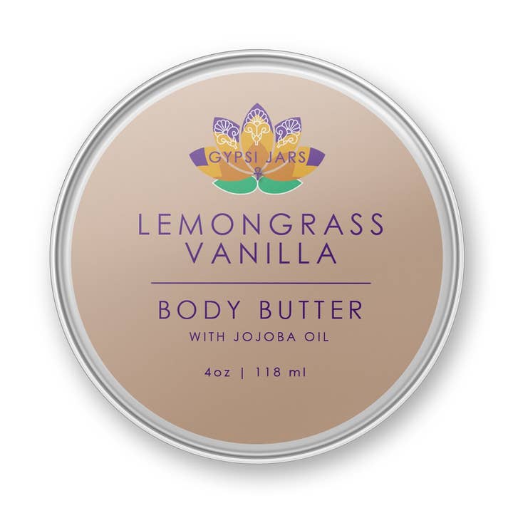 Vanilla & Lemongrass Body Butter for wholesale by Gypsi Jars Skincare + Alchemy