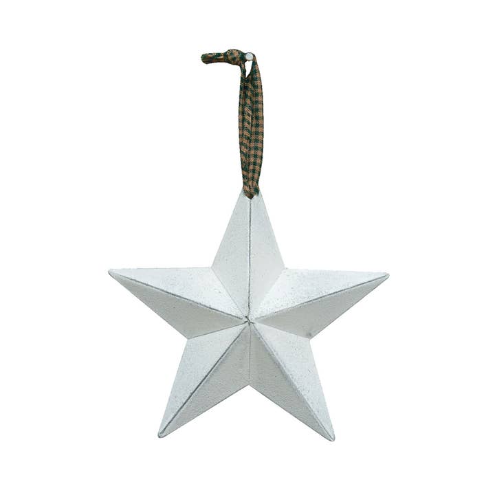 Primitive Hanging Star, 5", White for wholesale by The Hearthside Collection