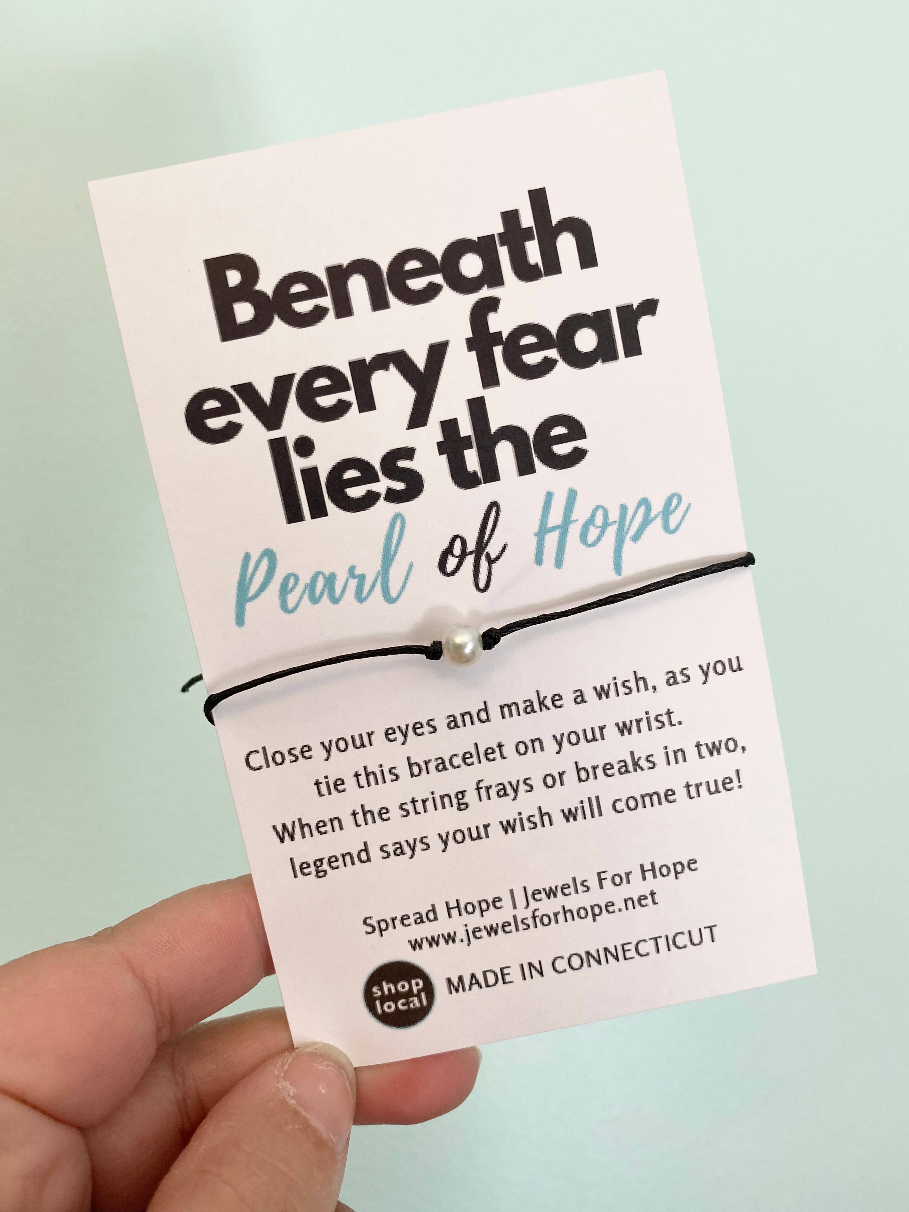 Jewels For Hope - Vente Bracelets à breloques/pendentifs - Bracelet de souhaits en perles de verre - Bijoux Hope Ocean Cord4