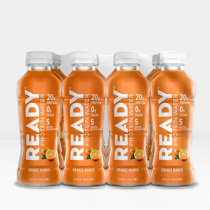 Ready - Wholesale Sports/Energy Drink - Ready® Protein Water - Orange Mango (16.9oz, 12 pack)