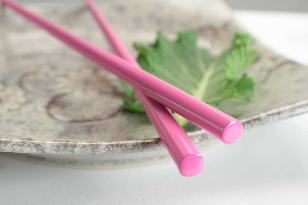 Wholesale Chopsticks - Wholesale Chopsticks - Hot Pink Glossy Painted Japanese Style Chopsticks2