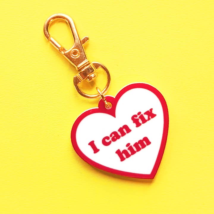 I Can Fix Him Keychain for wholesale by Bad Artist Co