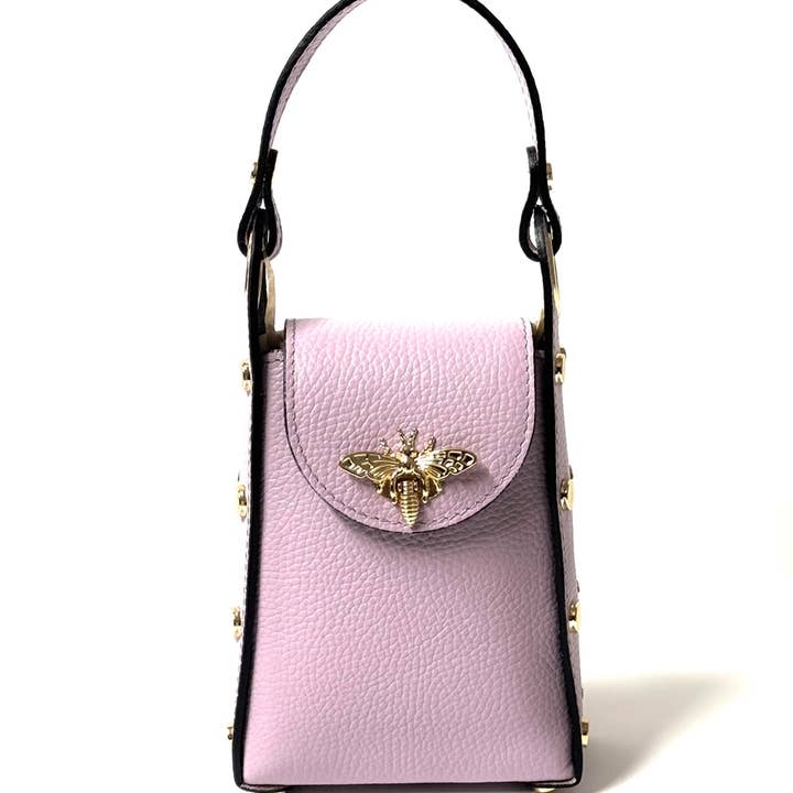 Cassette Barcelona - Wholesale Crossbody Bag - Women's - Cassette - The Bee Bag Coral Leather Hand & Crossbody Bag