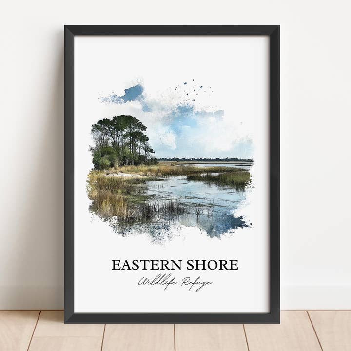 Premium Travel Art - Wholesale Art Print - Eastern Shore Virginia Art, Northampton County Print, Virginia Watercolor, Eastern Shore VA, Travel Print, Travel Poster, Housewarming Gift2