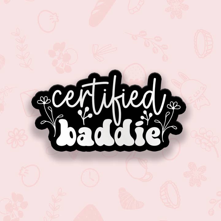 Certificeret Baddie Vinyl klistermærke for engroshandel hos Pineberry Paper