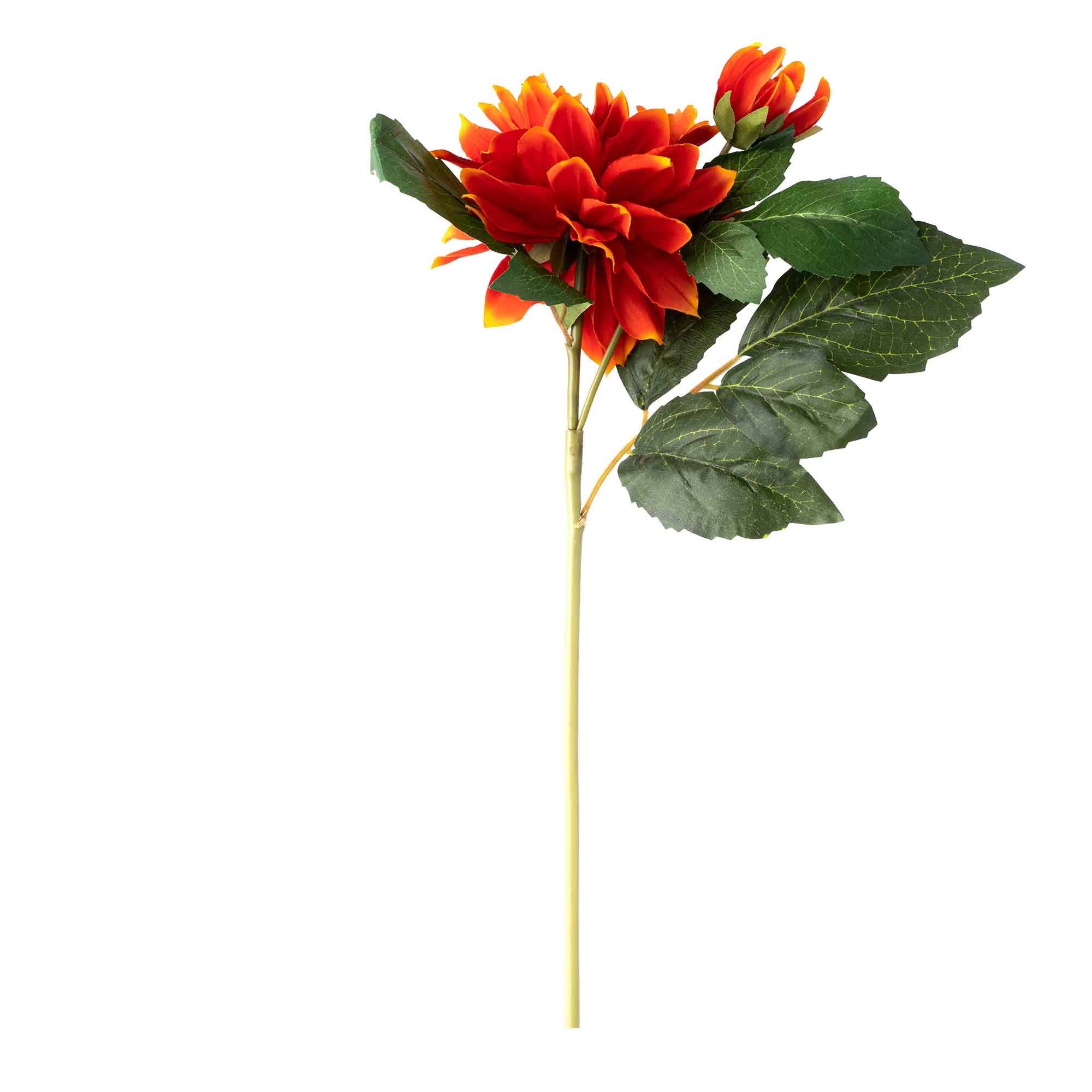 Portofino International Trading, USA - Wholesale Artificial Flowers - Faux Dahlia Stem 23" - Orange0
