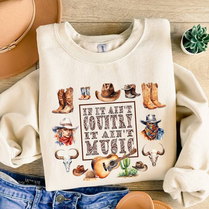 If It Ain't Country Sweatshirt for wholesale by Redneck Roads Apparel