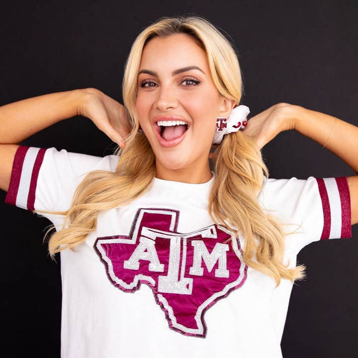 Texas A&M Sparkle Logo T-Shirt for wholesale by Brianna Cannon