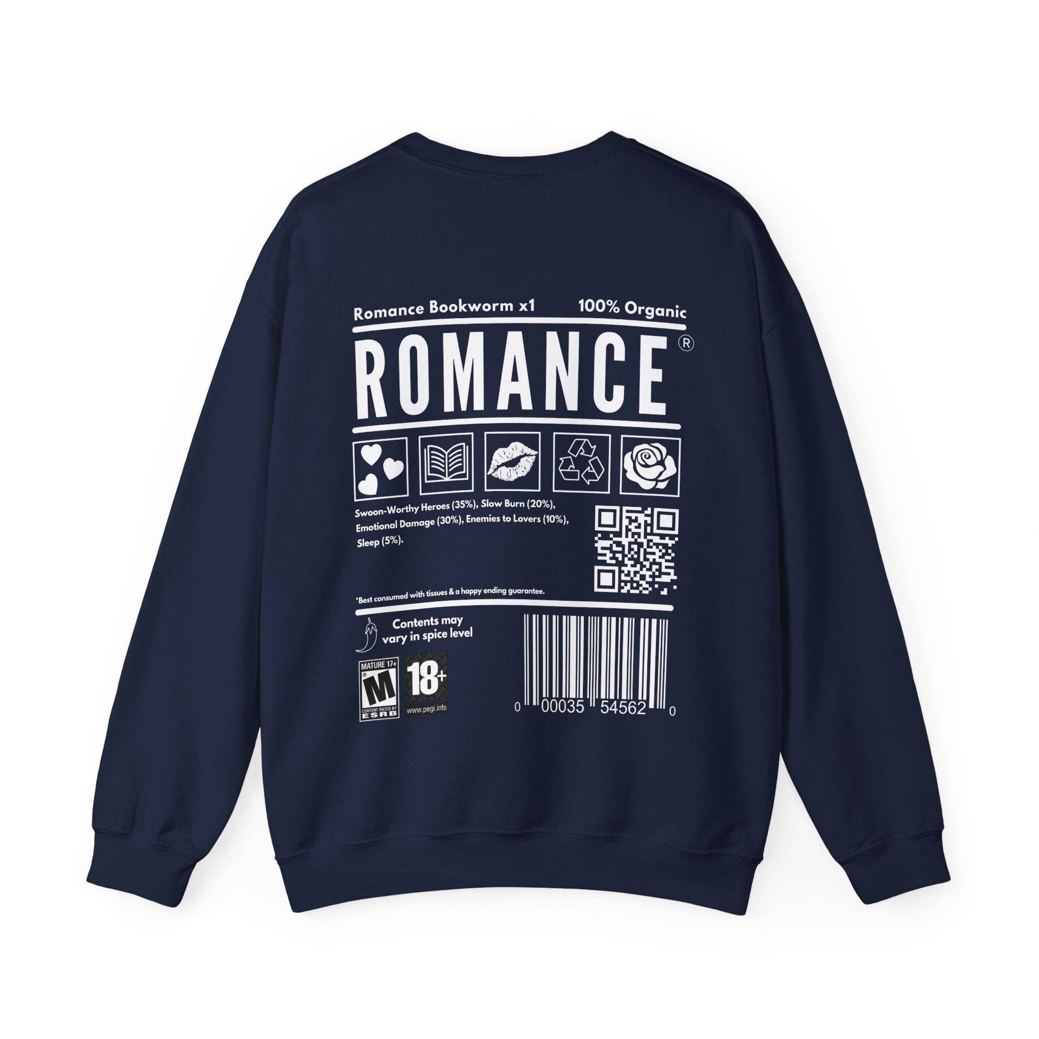 MagicMerchEmporium - Vente Sweat-shirt à imprimés – unisexe - Sweat-shirt ROMANCE BOOKWORM11