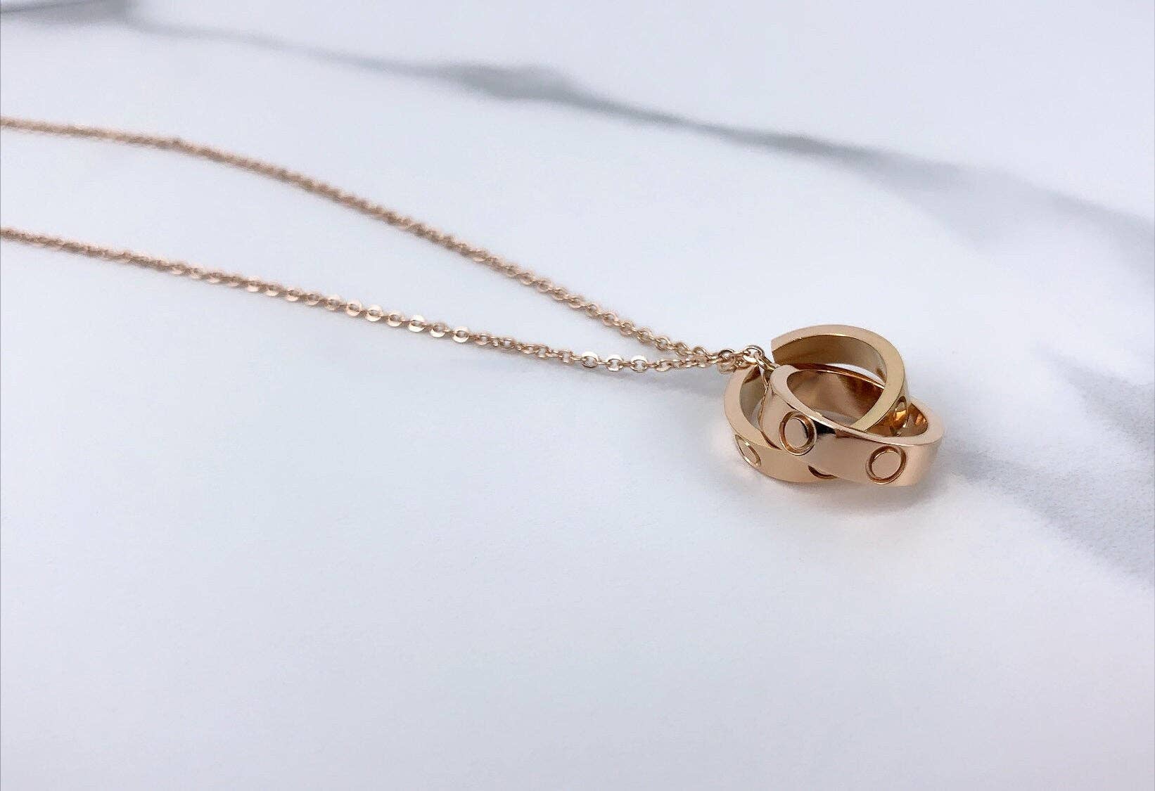 DIJU Jewelry - Wholesale  - 18k Roségoud Gevuld Trendy, Hoepel Ring Bedel, Ketting, Groothandel Sieraden Benodigdheden4