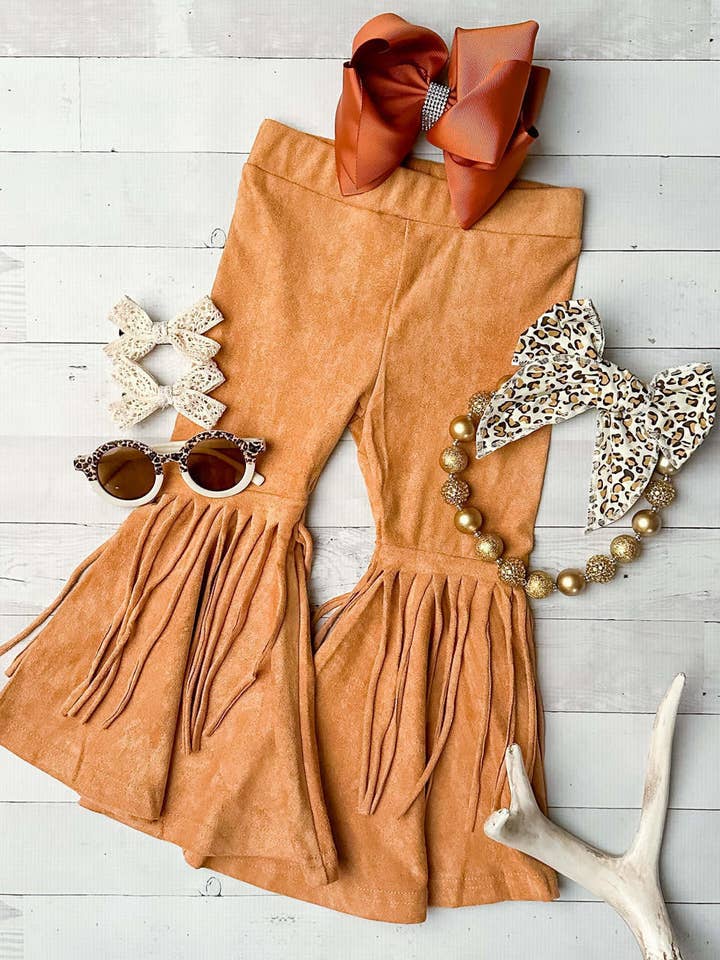 The Hair Bow Company - Wholesale Mommy & Me Sets - Mommy & Me Camel Fringe Pants