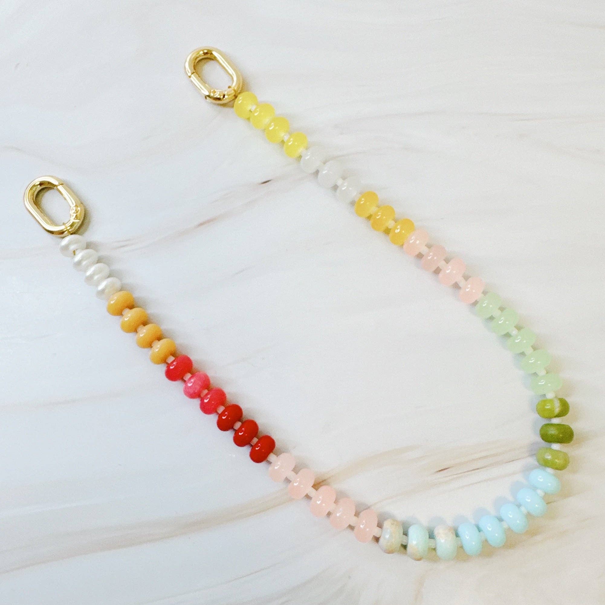 Ellison+Young - Wholesale Keychain Bracelet - Color Festival Stone Mix Bag Charm1