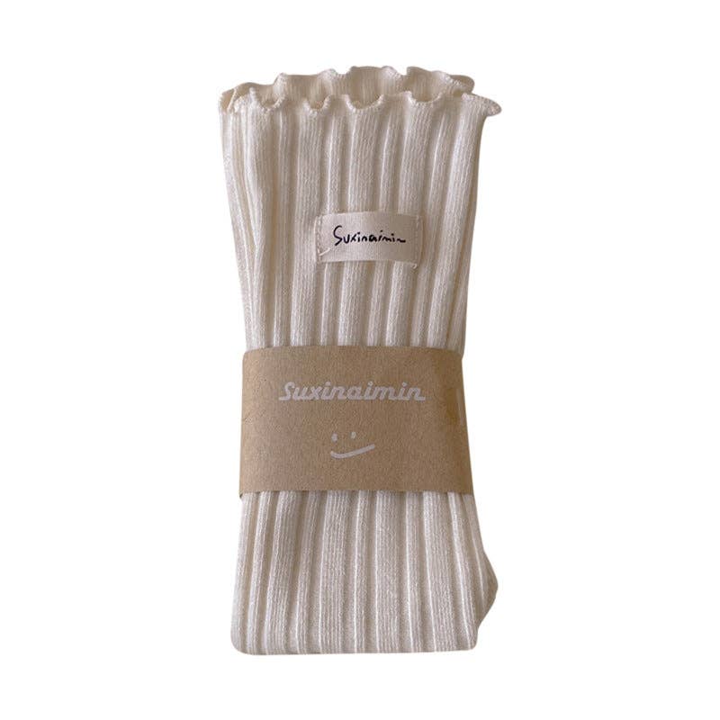 Dipped Shop - Wholesale Socks - Women's - Sweet Solid Color Flounce Soft Socks DP25A45011