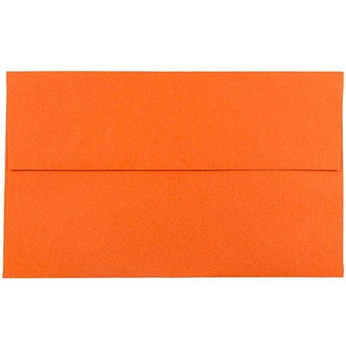 A10 Invitation Envelopes, 6 x 9.5, Orange Recycled, 1000 for wholesale by JAM PAPER