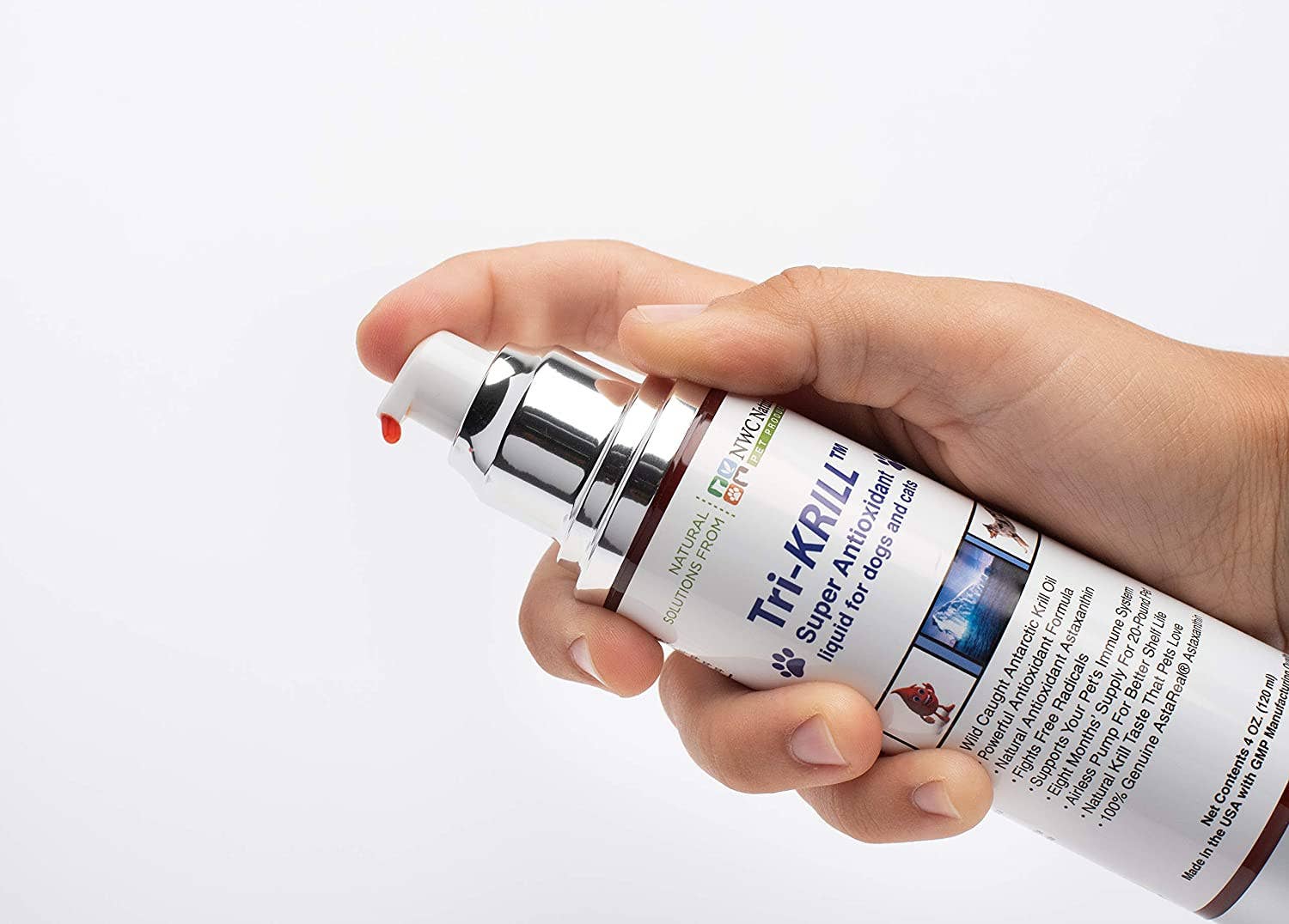 NWC Naturals® - Wholesale Pet Supplement - Cat/Dog - Tri-KRILL for Pets Pump 120 ml5