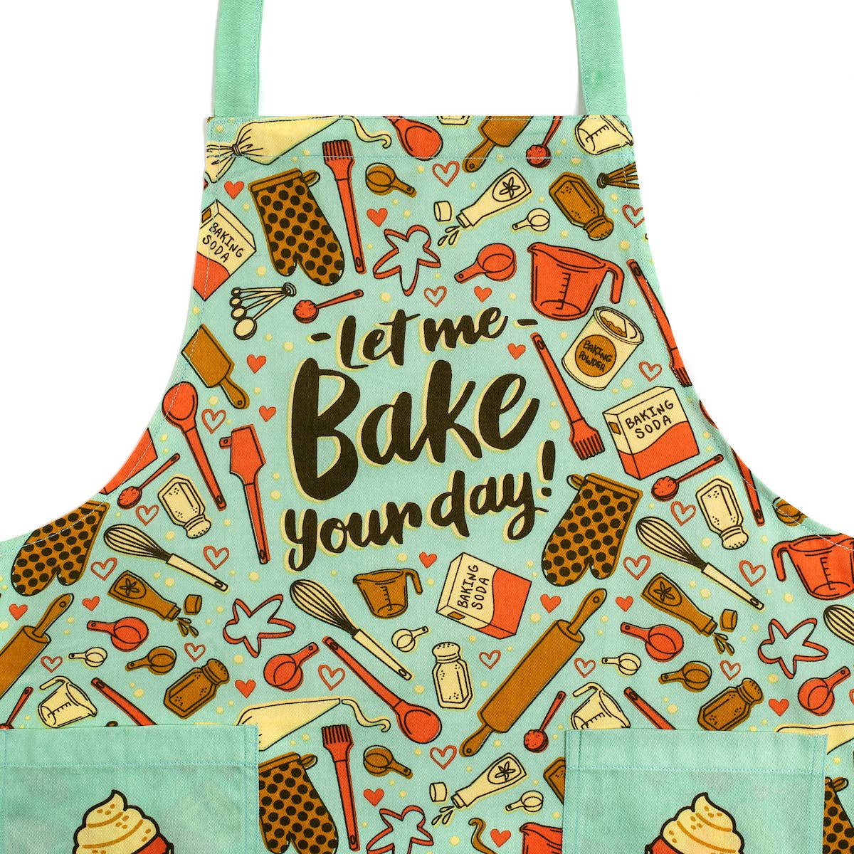 Lavley – wholesale Förkläde – Humorförkläde för bakning med texten "Let Me Bake Your Day" för vuxna1