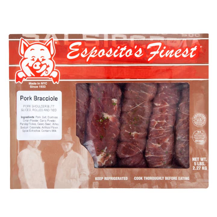 Esposito's Sausage - Wholesale Sausage - 5lb Pork Bracciole (Hand Tied)