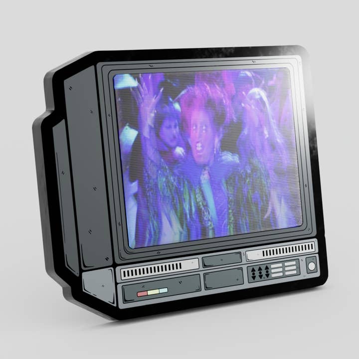 2.5" Lenticular Hocus Pocus Enamel Pin for wholesale by GoopyGoblins