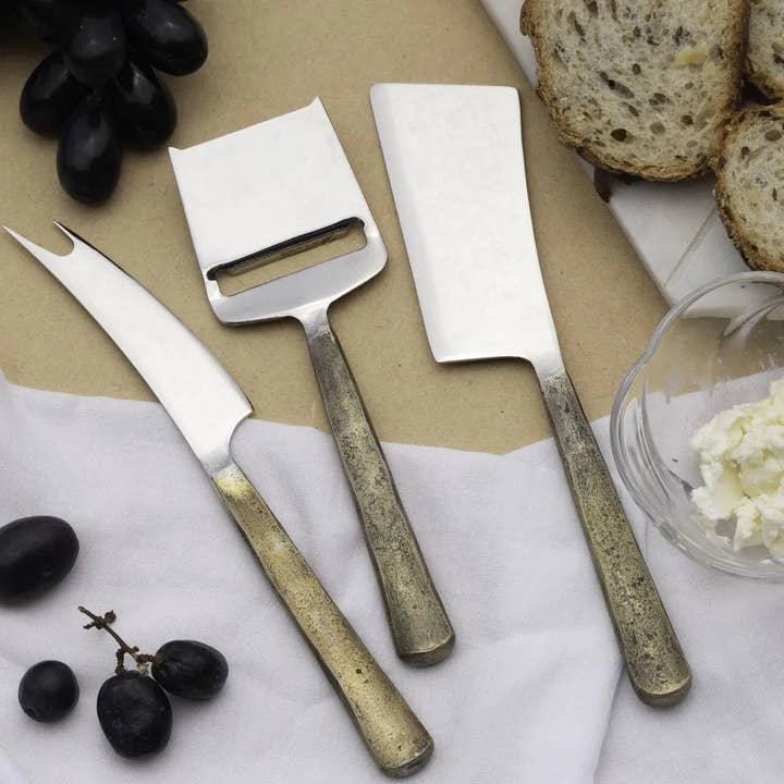 Sonar Cheese Knives 3 Pc. Set for wholesale by INOX artisans