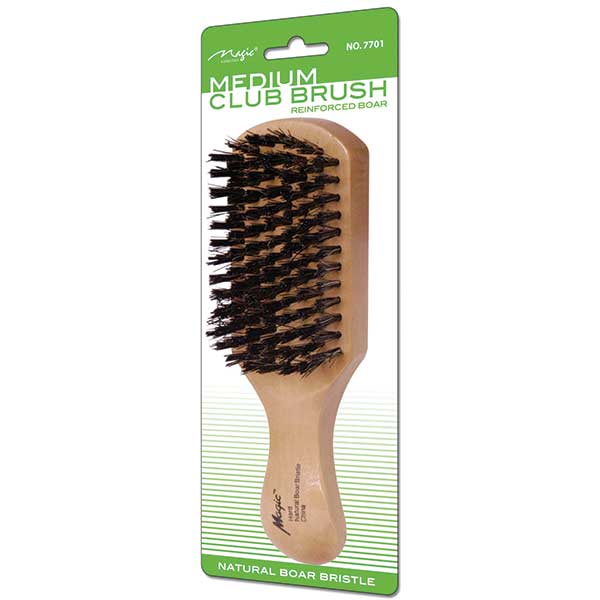 Majestic Wholesale - Wholesale Hair Brush/Comb - MEDIUM HAIR BRUSH WAVE NARROW BOAR PALM BOAR CLUB (12PACK)