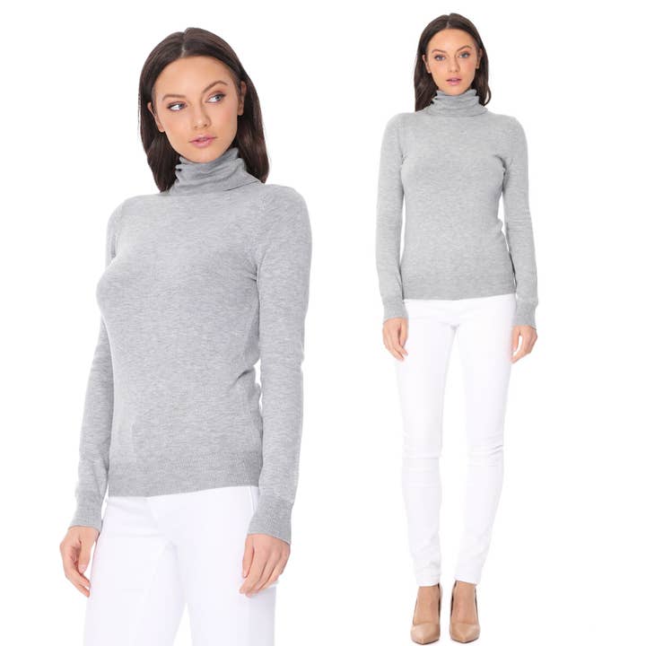 Mak – Engroshandel Pullover - Dame – Kvinders langærmet turtleneck pullover sweater MK33491