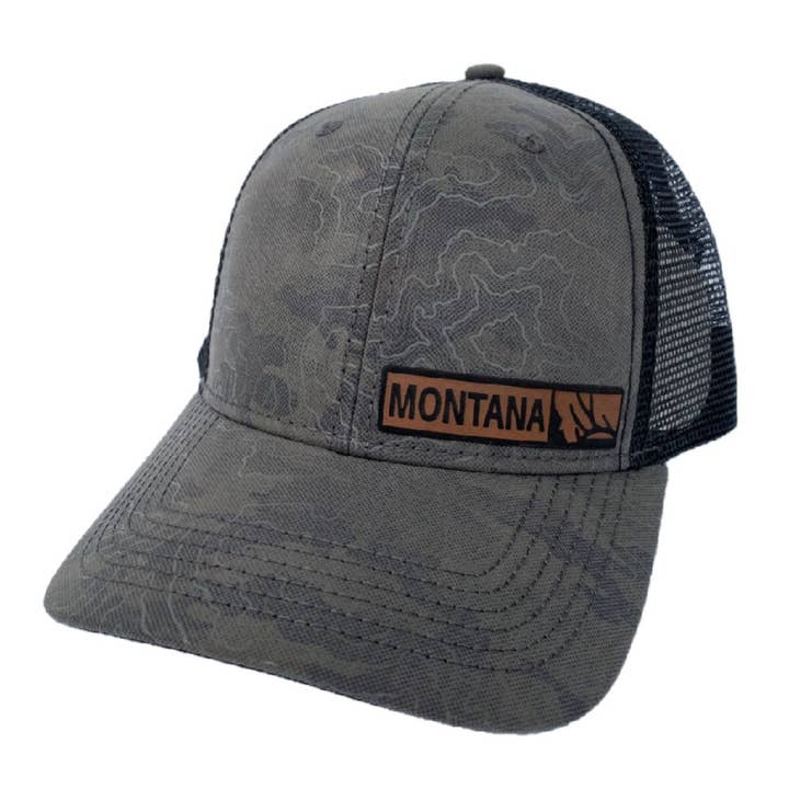 Topo Montana Trucker - Elk - Montana Hat - Charcoal for wholesale by Hunt Montana