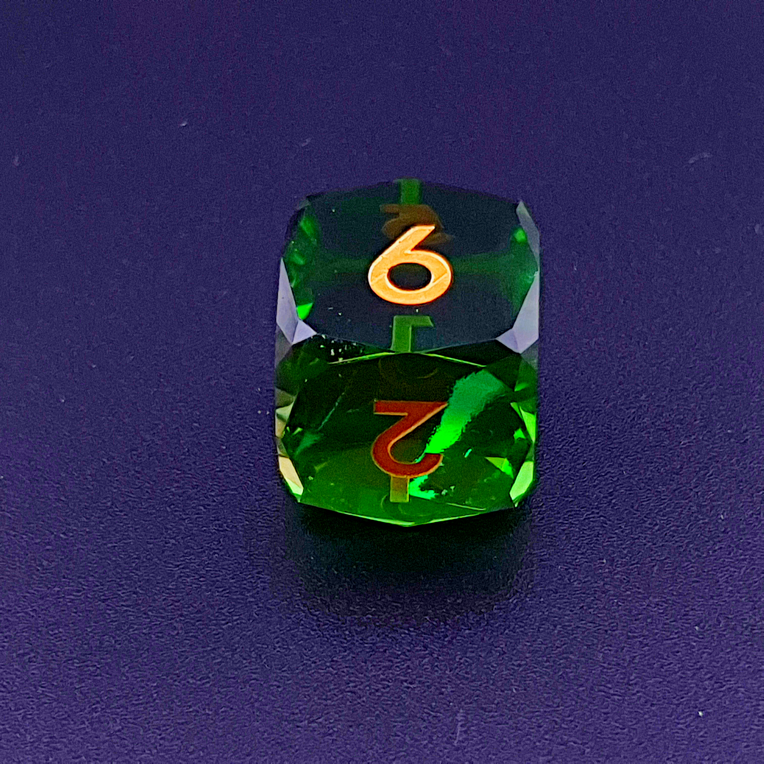 Tabletop Dominion Limited - Wholesale Dice - Verdant Prism | Diamond Cut Sharp Edge Resin | 7 Piece Dice Set3