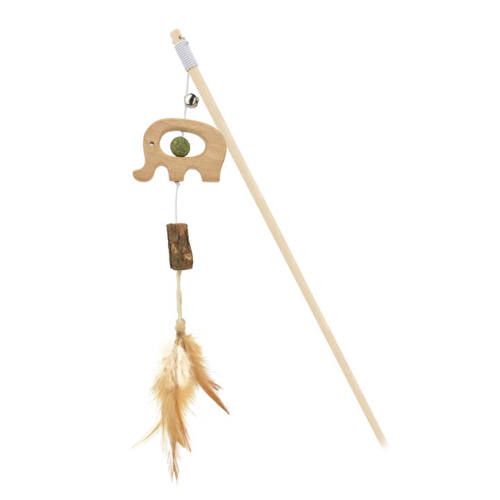 Nayeco - Wholesale Pet Toy - Cat - Wooden Animal Rod with Catnip and Feather for Cat2