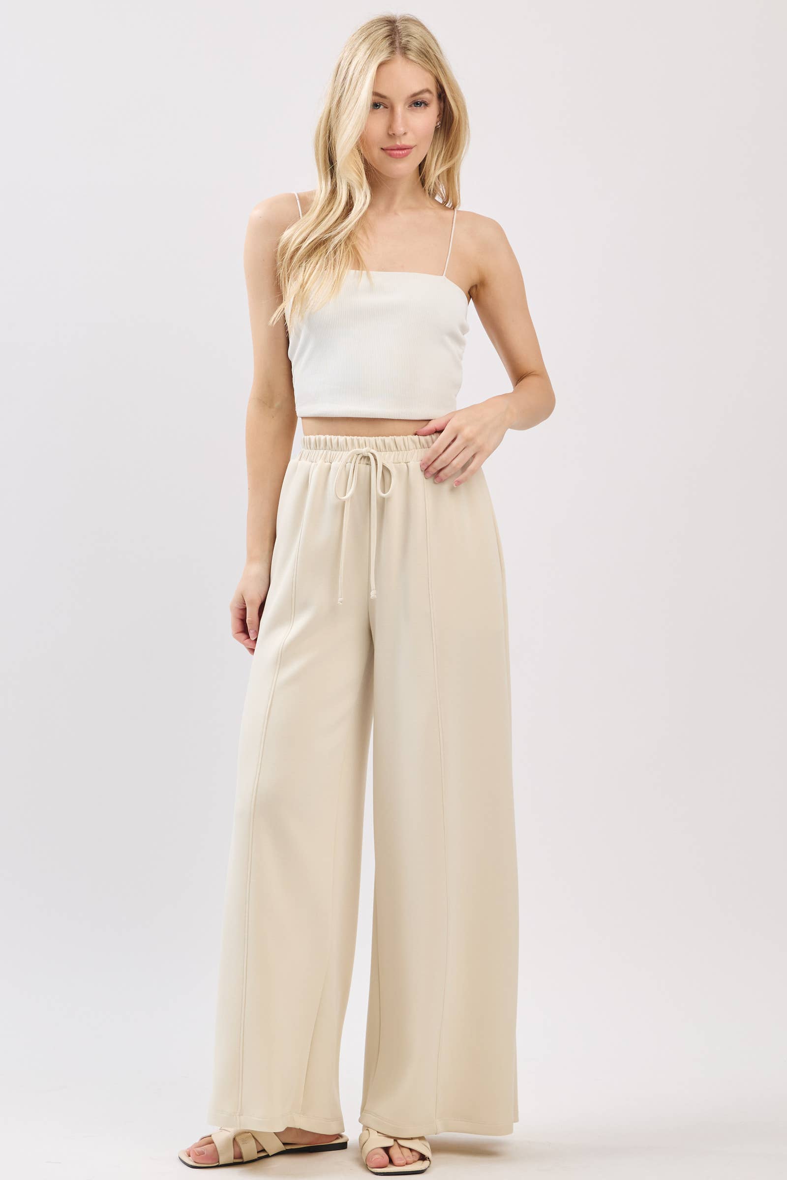 Final Touch - Wholesale Pants - Women's - Modal Jersey Wide Leg Pants - NP703376