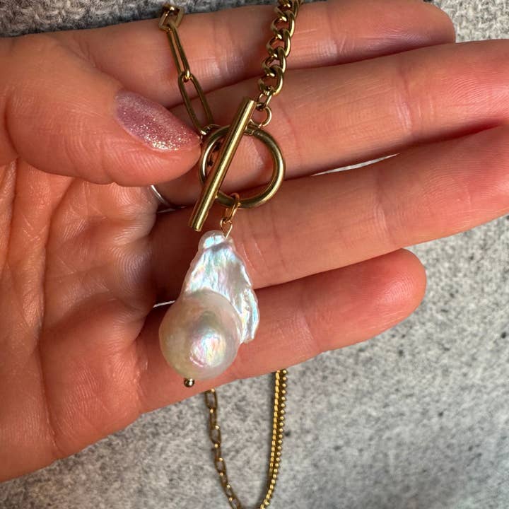 Natuurlijke Zoetwaterparels Ketting Met Echte Barokparel - Parels Choker voor wholesale door My Little Nature