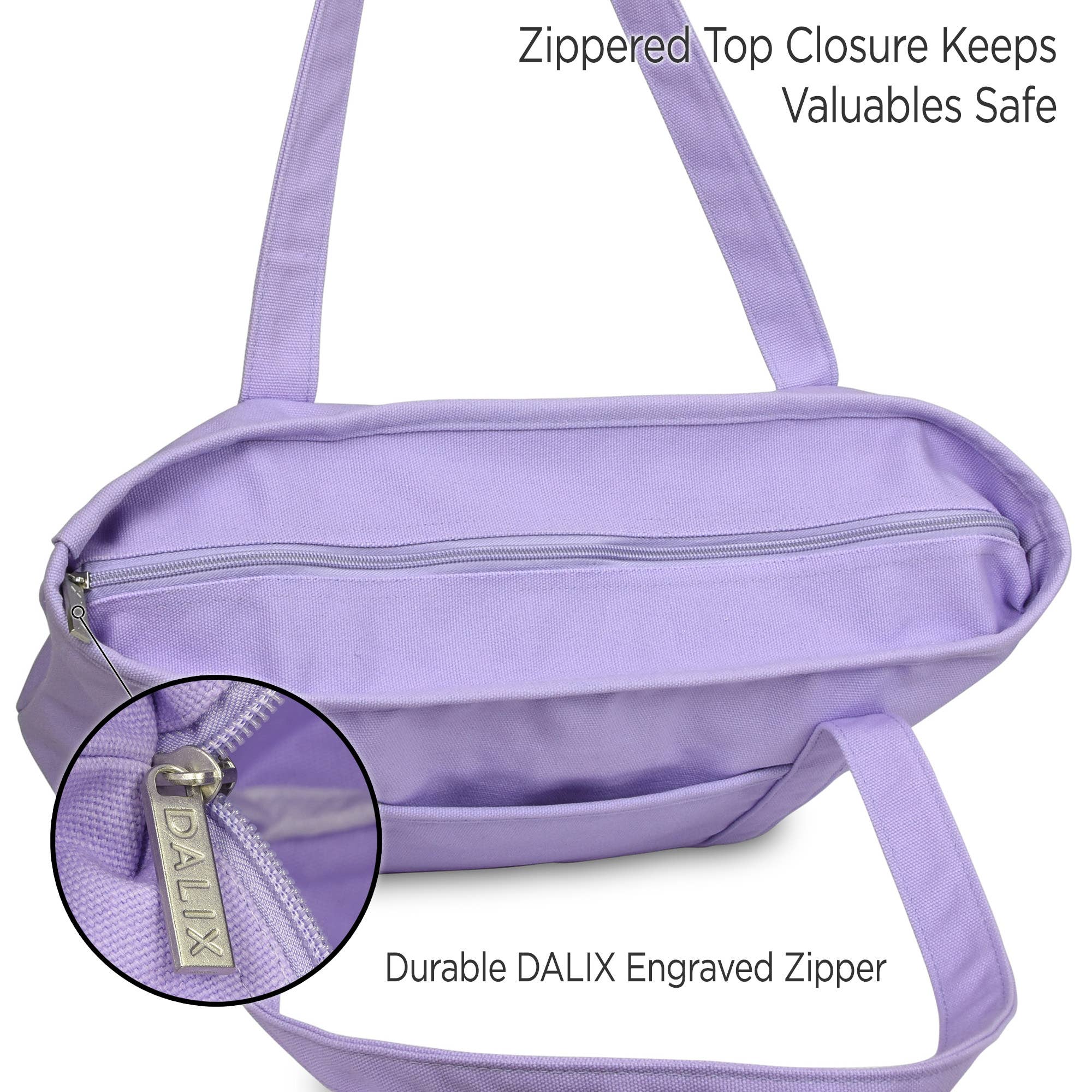 Dalix – wholesale Tote bag – Women's – DALIX 20" Solid Color Cotton Canvas Shopping Tote Bag12