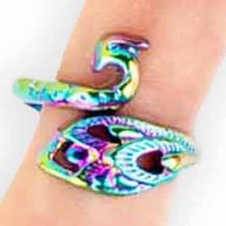 Rainbow Peacock Tensioning Ring for wholesale by Twice Sheared Sheep