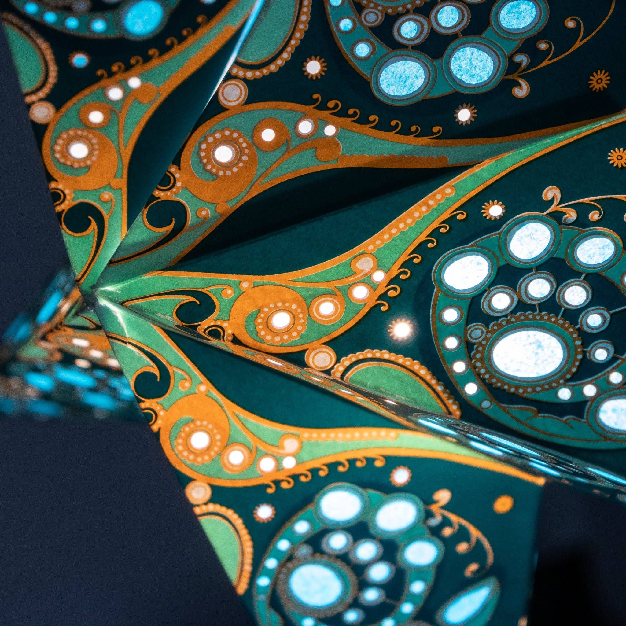 blau Paper Star Laterne - Phönix Azurblau für den Großhandel auf Faire2