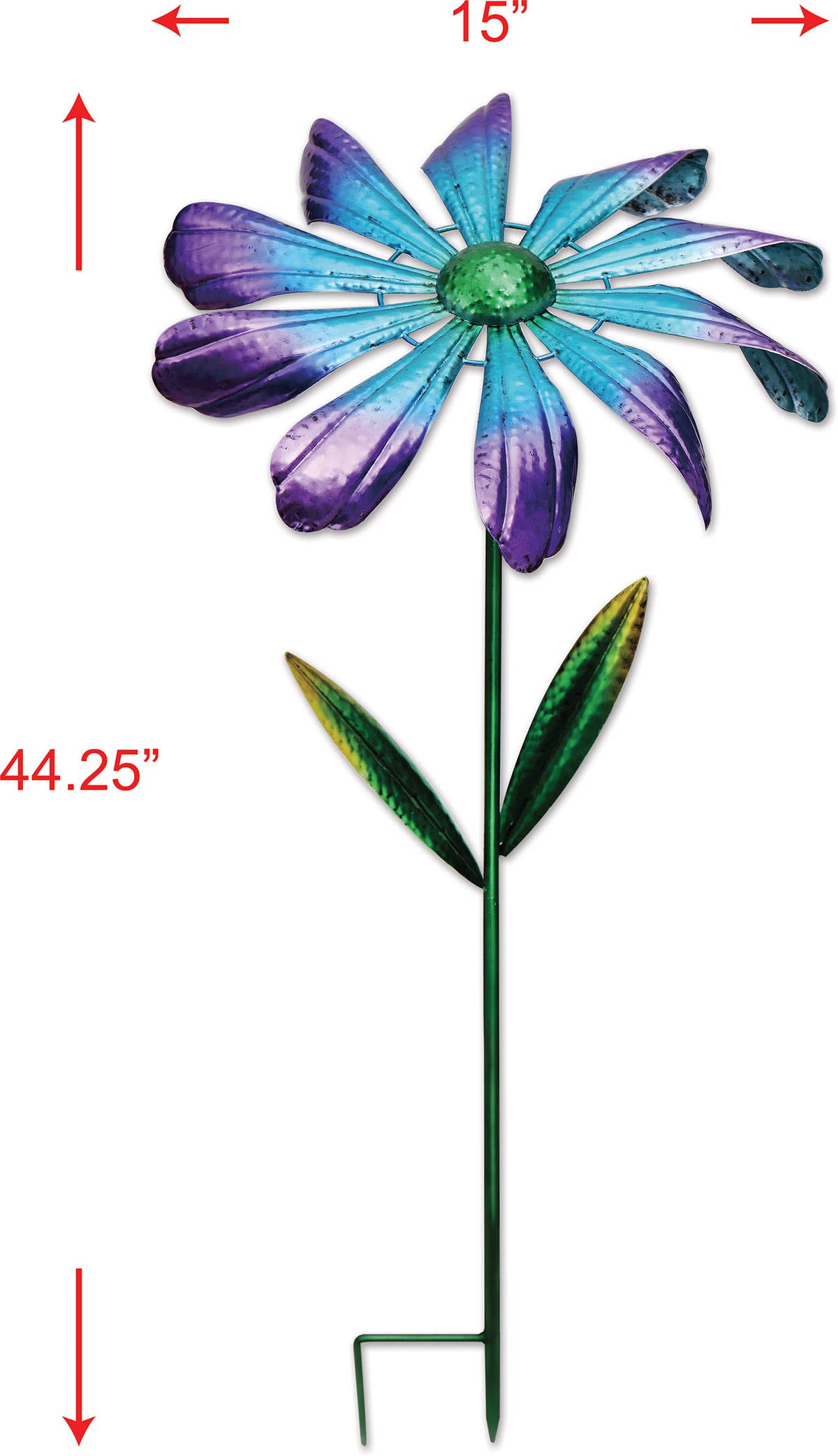 Sunset Vista Designs - Wholesale Wind Spinner - Med Purple Flower Spinner1