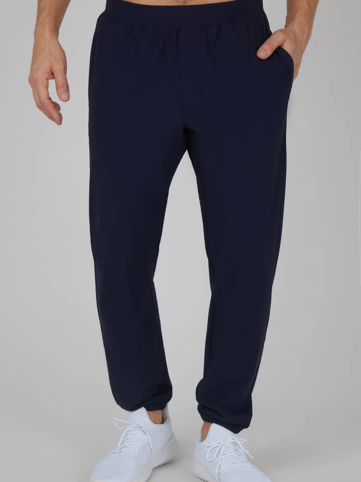 Men's Warp 4 Way Stretchy Jogger with Side Pockets for wholesale by 90 Degree by Reflex & Yogalicious