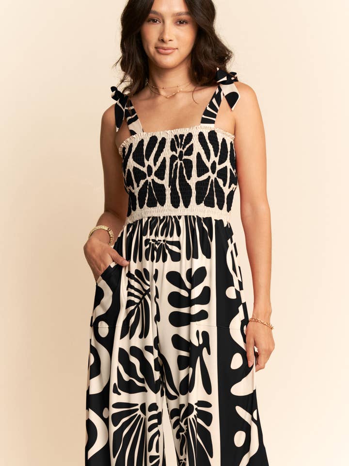 Davi & Dani – wholesale Jumpsuit - Dam – RETRO GEO BLOMMIG POSITION TRYCKT STICKAD JUMPSUIT2