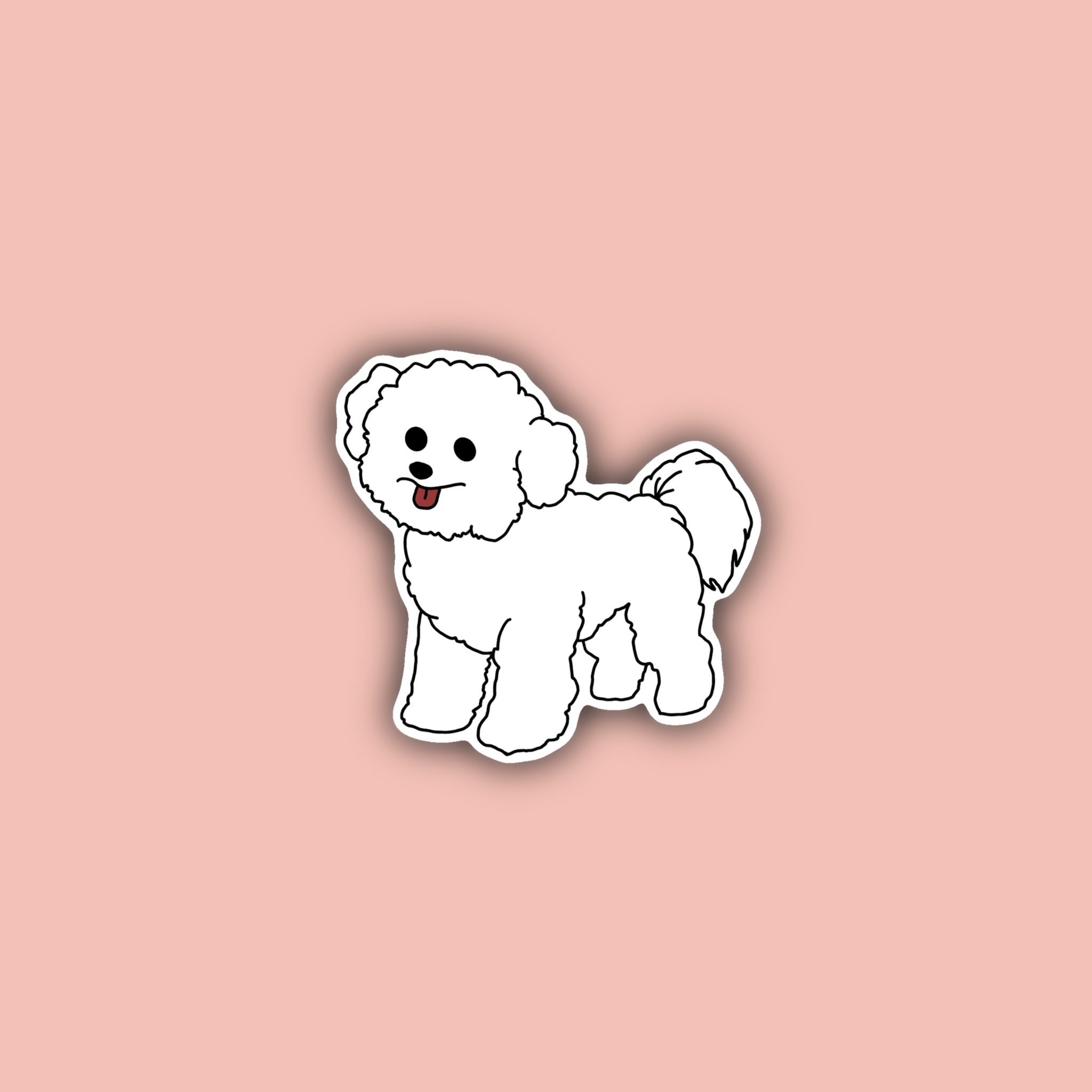 Delmarva Stickers - Wholesale Sticker - Bichon Frise - 3" Waterproof Sticker0